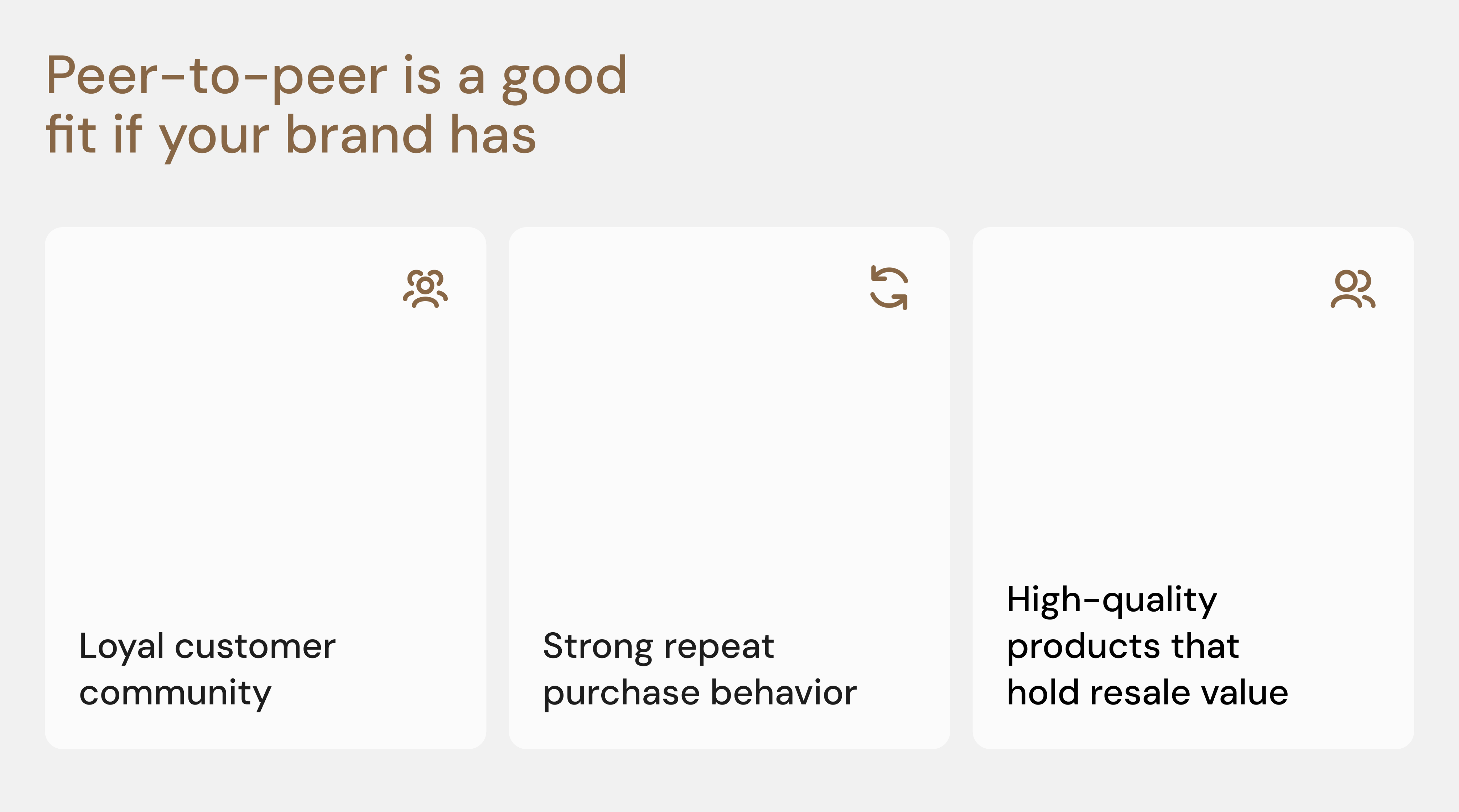 Peer-to-peer resale marketplace in practice